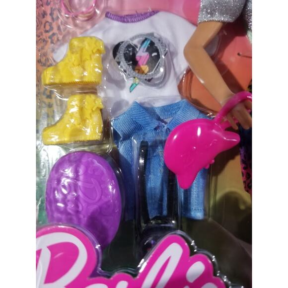 Barbie Leopard Rainbow Hair Brown Eyes NWT - Picture 10 of 10